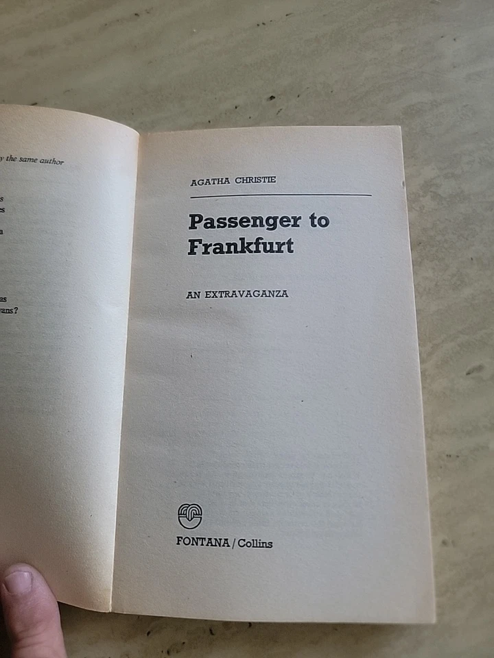 Passenger To Frankfurt By Agatha Christie Mass Market PB Book First Time In PB - Image 3 of 4