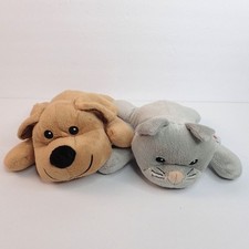 Melissa Doug 8 Inch Plush Brown Puppy Dog Gray Kitty Cat Soft Pets