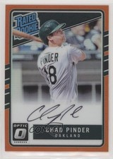2017 Donruss Optic Rated Rookies Base Orange Prizm 8/99 Chad Pinder Auto 1p5
