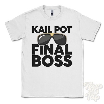 KAIL POT FINAL BOSS T-SHIRT funny xmas gift keswick cumbria england ibiza parody