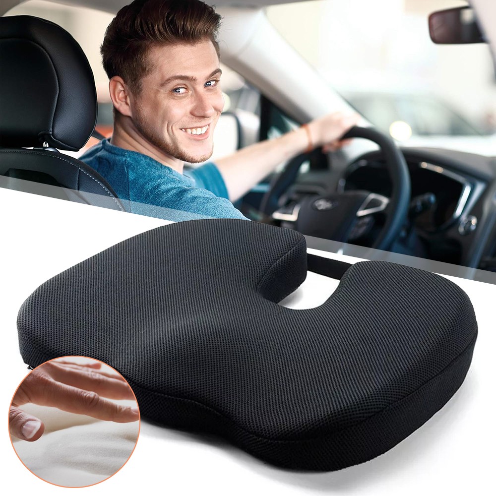 Orthopädisch Sitzkissen Memory Foam Steißbeinkissen Druckentlastung für Hüfte