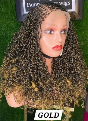 Frontal Micro Twist Bounce mit Babyhaar. Drehloks. Twist Braids Perücke. Twist