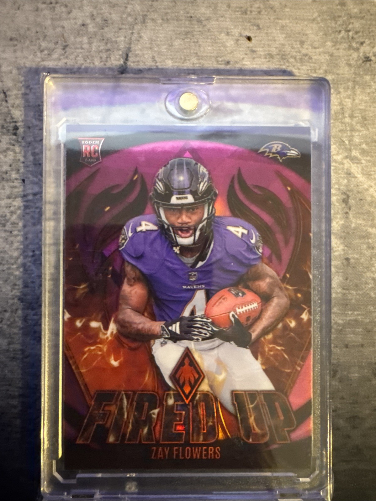 2023 Panini Phoenix - Fired Up Zay Flowers #FU-16 Pink /175 (RC)