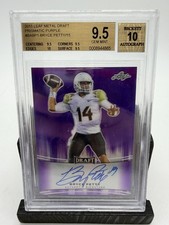 2015 Leaf Metal Draft Bryce Petty #BA-BP1 Purple Prismatic /15 Beckett 9.5 GEM M