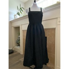NWOT A new day Classic Black Square Neck Midi Dress