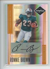 RONNIE BROWN AUTO /23 2006 LEAF LIMITED MONIKERS AUTOGRAPH 23/23 JERSEY # 1/1