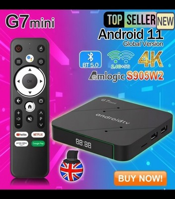 G7 Mini Android 11 TV Box 4K Ultra HD Smart Media Player WiFi Fernbedienung inklusive