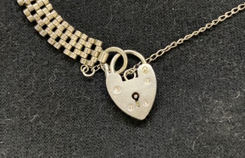 Vintage HALLMARKED 1980 Sterling silver Flexible Link CHARM BRACELET - 第 2/7 張圖片
