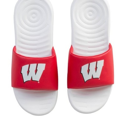 NEW Men's Size 13 Under Armour NCAA Wisconsin Badgers Ansa Slide Sandals