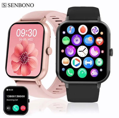 Square Smartwatch BT Call Heart Rate Sport Mode Fitness Tracker Waterproof Smart