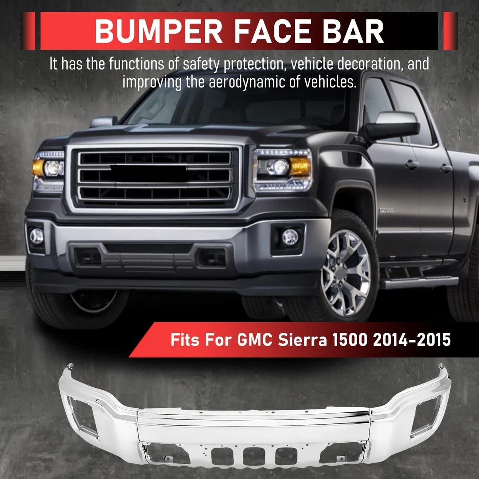 Barra frontal de acero para GMC Sierra 1500 2014 2015 nueva Foto 2 de 4