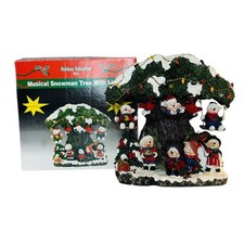 Holiday Collection Musical Snowman Tree With Lights Christmas Decoration
