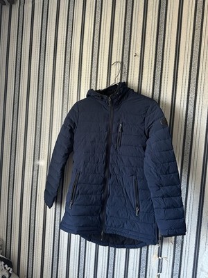 Moose Knuckles Women's Winter Hooded Parka Coat Jacket Nawy blue size L