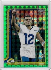 2025 Topps Chrome Puka Nacua Image Variation Green Geometric Refractor SP #/99