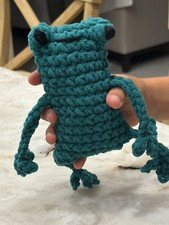 Handmade Plush Crochet Frog Green Stuffed Animal