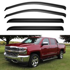 Window Rain Guards for 2014-2018 Chevy Silverado/GMC Sierra 1500 Crew Cab, Ou...