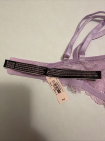 Victoria's Secret NWT Bra & Panty Set - 32C/S - Very Sexy Purple Fishnet & Lace
