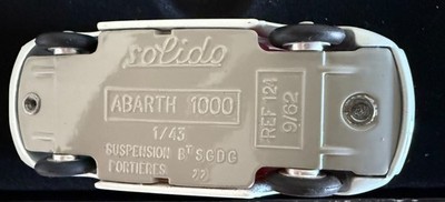 Fiat Abarth 1000 White Club Solido 1:43 Model 1001241 SOLIDO NEW