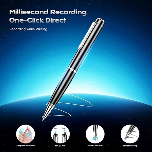 64GB Digital Voice Recorder AI-Intelligent Noise Reduction Audio Device Pen MINI