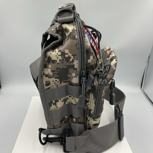 Sling Bag Tactical Camouflage Cheat Bag With American Flag New - Picture 4 of 11