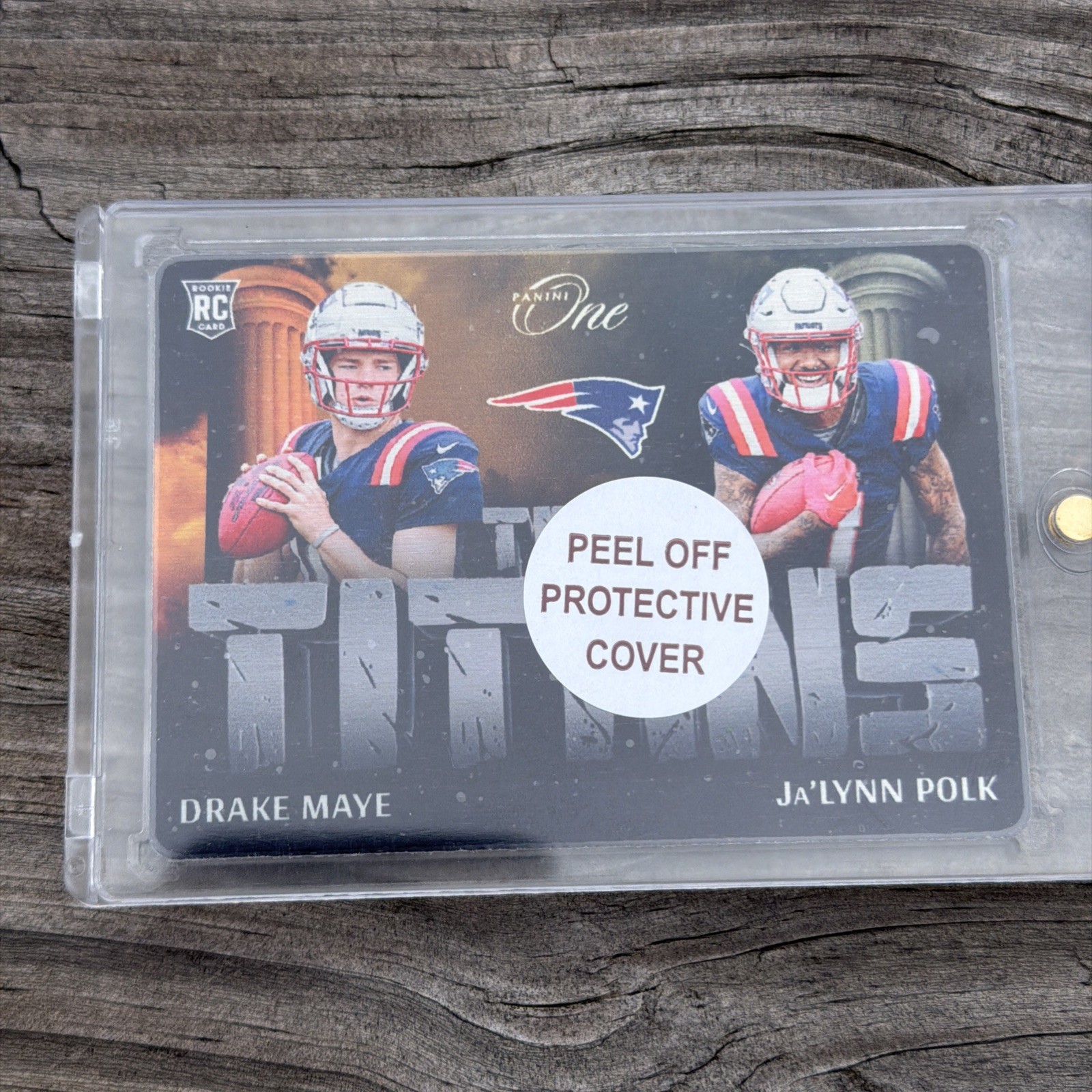 DRAKE MAYE Ja’LYNN POLK ROOKIE TEAM TITANS CASE HIT 2024 PANINI ONE PATRIOTS
