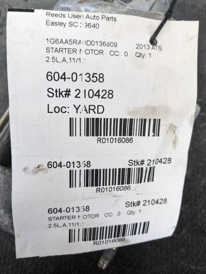 Motor de arranque compatible con 13-14 ATS 1016086 Foto 2 de 4