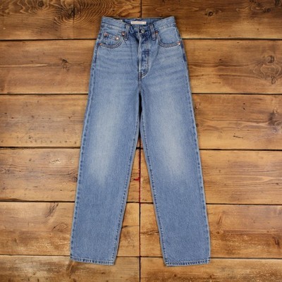 Levis Ribcage Straight Ankle Jeans 23x29 Damen blau hell Stonewash Denim