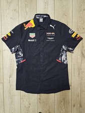 RED BULL RACING SHIRT BUTTON 2017 F1 TEAM SHIRT CLASSIC BUTTON SHIRT XL PUMA