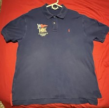 Polo Ralph Lauren Men s XL Navy Blue Yacht Club Nautical Flags Polo LXVII Pique