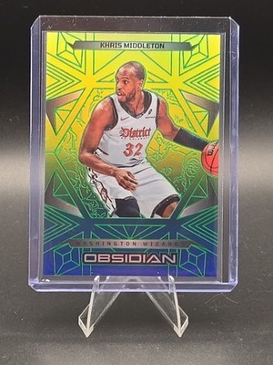 2024-25 Panini Obsidian Khris Middleton Electric Etch Caldera Flood #116 Wizards