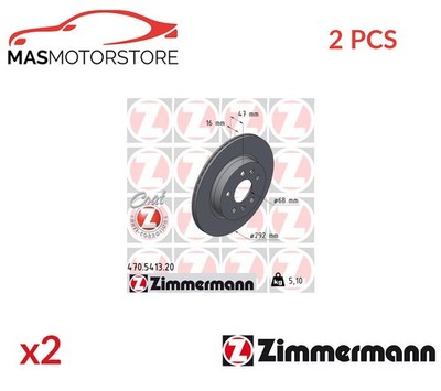BREMSSCHEIBEN SATZ PAAR ZIMMERMANN 470541320 2PCS P FÜR RENAULT KANGOO III MPV