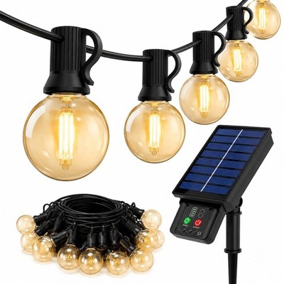 Solar Globe LED String Lights Outdoor Waterproof Garden Patio Bistro Decor