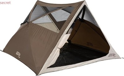 CLAM Quick-Set A-Frame Tent, Apex, 8 x 8ft, Instant Setup Brown Portable Outdoor