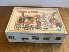Vintage 1971 Craft Master Circus Wagon Wooden Model Kit #50127 NIB
