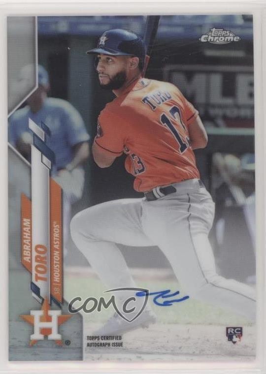 2020 Topps Chrome Rookie Auto Refractor 205/499 Abraham Toro #RA-AT Auto 04tw
