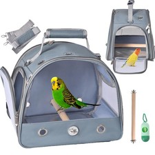FCQQYWZ Small Bird Carrier Travel Cage w/ Stand  Tray for Parrots Parakeets