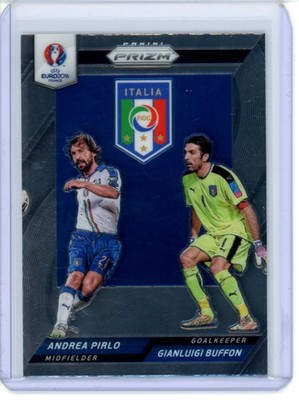 2016 PANINI EURO PRIZM DUAL COUNTRY ANDREA PIRLO / GIANLUIGI BUFFON #23