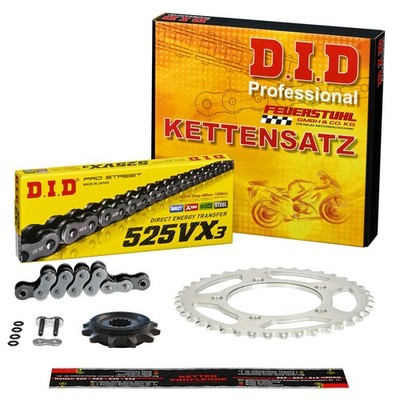 Kettensatz Honda XL 1000 V Varadero (SD01) 99-00, DID EXTRA verstärkt, gummiert