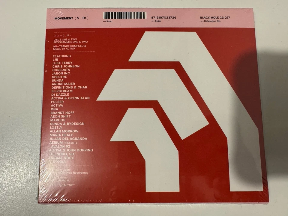 Movement V01 Trance EDM Progressive Techno Black Hole Mixed CD Compilation New - Image 2 of 2