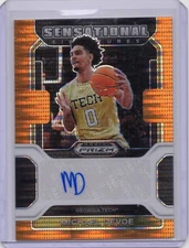 2022 Draft Picks Michael Devoe Sensational Signatures Prizms Orange Pulsar #/49