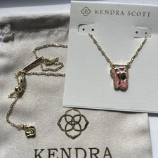 🩰🎀Kendra Scott Ballet Gold Pendant Necklace In Blush Mother of Pearl New✨