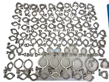 Sanitary Stainless Steel Tri-Clamp Tri-Clover Lot of 93 (10601W)