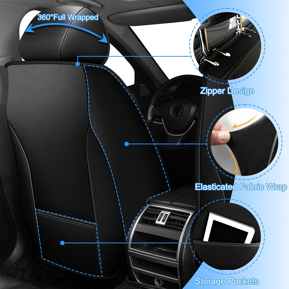 Car Seat Covers For Toyota Land Cruiser 2007-2025 PU Leather Cushion(2 Seats) Foto 3 de 4