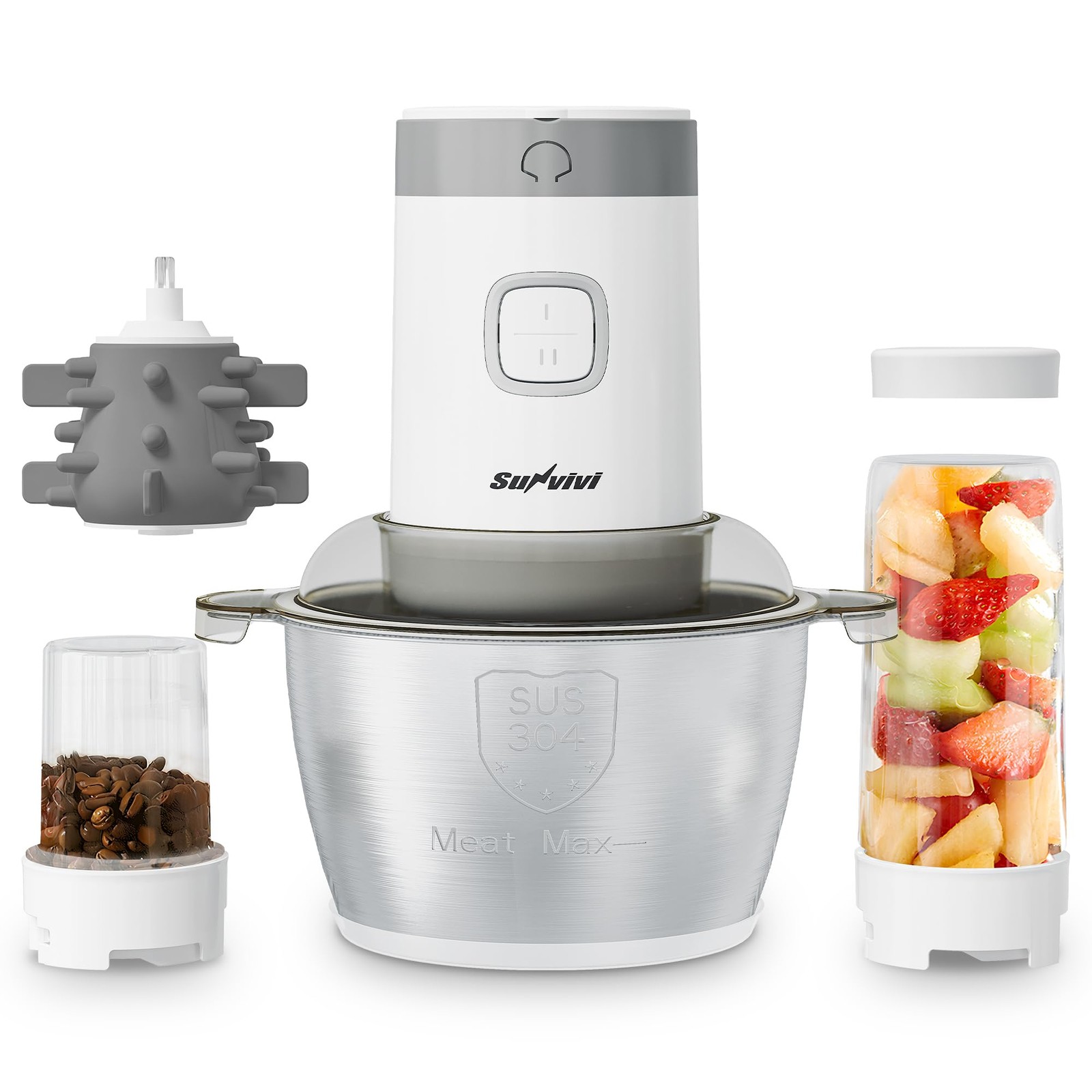 Blender and Food Processor Combo: 4 in 1 Food Grinder for Gr