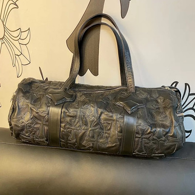 Chrome Hearts Cemetery Black Cross Patch Duffle Bag