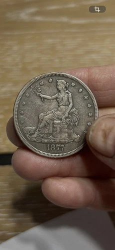 1877-S Trade Dollar Very Fine Silver Coin 100% Authentic
