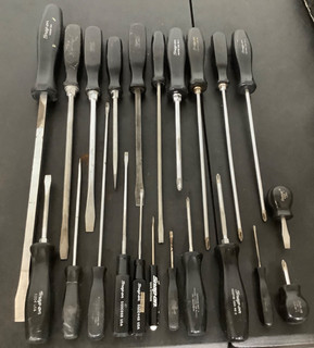 Lot of 22 Pcs Snap on U.S.A. screwdrivers black hard hand specialty tools