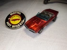 Hot Wheels Redline 1968 CUSTOM FIREBIRD Red Tan Interior USA with Button