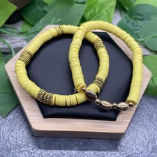 2 PC Set Heishi 7 Plus Stretch Bracelet Polymer Clay Beads B8205