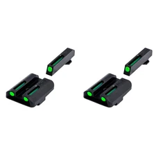 TruGlo TFO Tritium Fiber Optic Gun Sight Set, Fits Glock 17/17L Models (2 Pack)